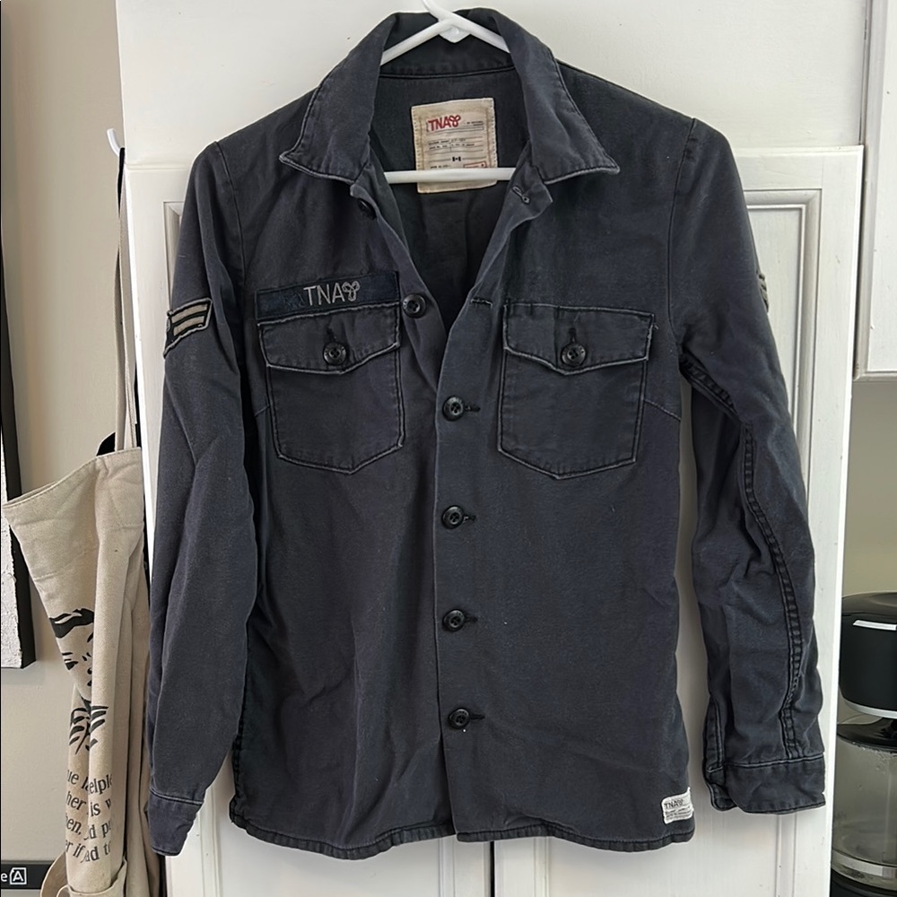 TNA Black/charcoal Lightweight Shirt Jacket